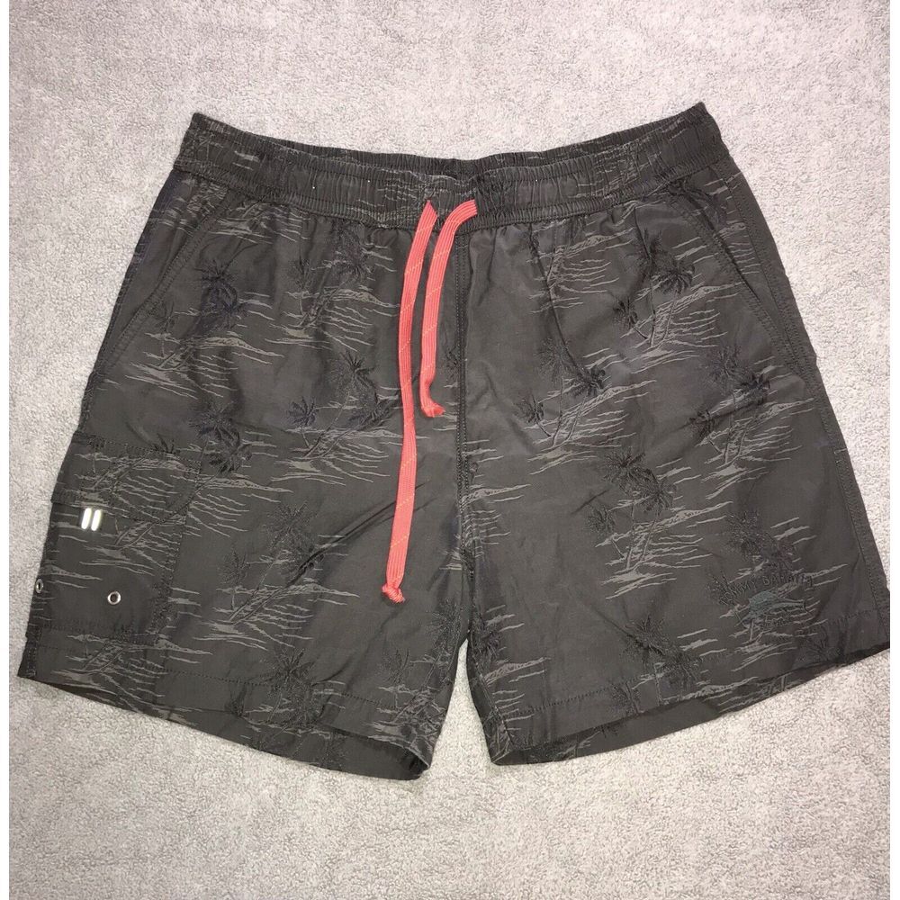 Mens Tommy Bahama Relax Swim Board Shorts Size Large All Over Embossed Palm Tree